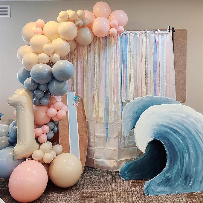 6 Balloon Numbers Birthday Decorations, 40In Cream Balloons - Image 3