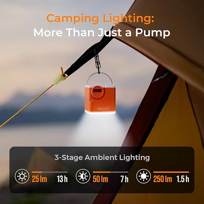 Portable Air Pump for Inflatables, 2400mAh Ultra Powerful Mini Air Mattress Pump - Image 5