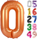 Orange Number 0 Balloon 40 Inch, 0th Birthday Party Decorations Men Women | by IWERP