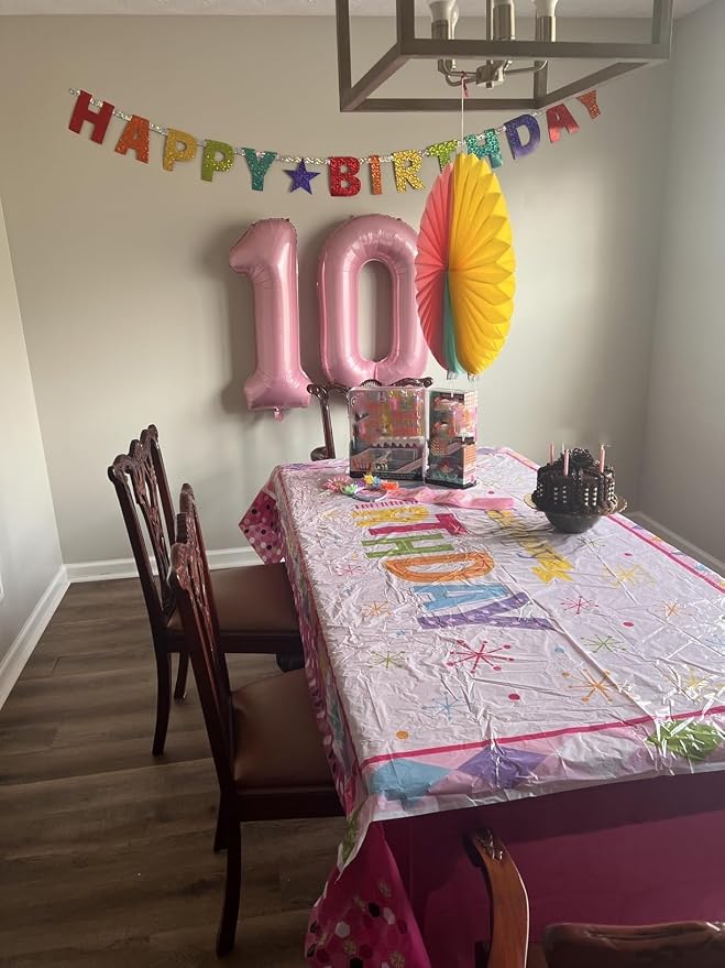 1 Balloon Numbers Birthday Decorations, 40In Pearl Pink Balloons - Image 5