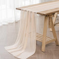 12Pack 9ft Chiffon Table Runner 14x108 Inch Sheer Romantic Table Runner for Wedding Birthday Party Bridal Shower Outdoor Decoration-Peach