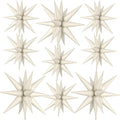 9Pcs Cream White Star Balloons, Large Explosion Star Foil Balloons, Cone Mylar by Dagelar