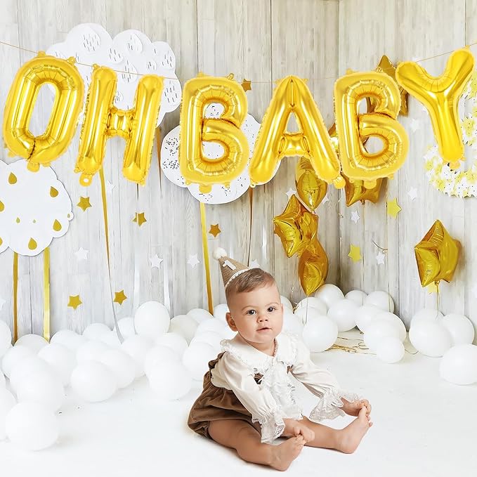 52 Pcs Gold Letter Balloons, 16 Inch Foil Alphabet Letter Balloons, Letter A-Z - Image 4