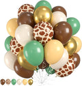 Jungle Safari Balloons for Woodland Birthday Decorations | Sage green, by FunHot