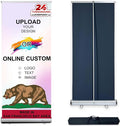 JUST 4 SIGNS CUSTOM Retractable Banner Stand 33.5"x80" MADE IN USA UV Printing by JUST4SIGNS