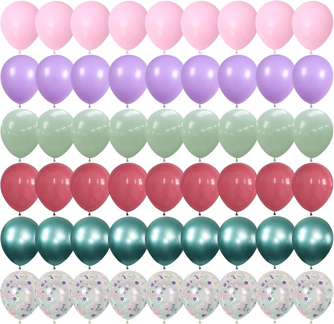 Pink Purple Green Balloons for Mermaid Magic Birthday Party Decorations Under - Image 7