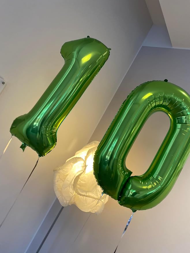 Green Number 10 Balloon 40 Inch - Image 2