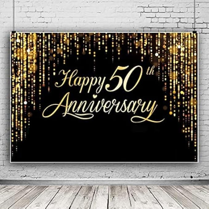 Anniversary Backdrop for Happy 50th Party by IIILUYOT