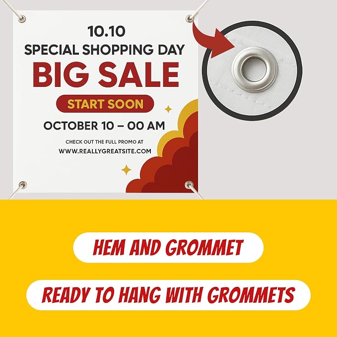 Custom Vinyl Banner with 150+ Sizes – Personalized Outdoor or Indoor Sign – Any - Image 5