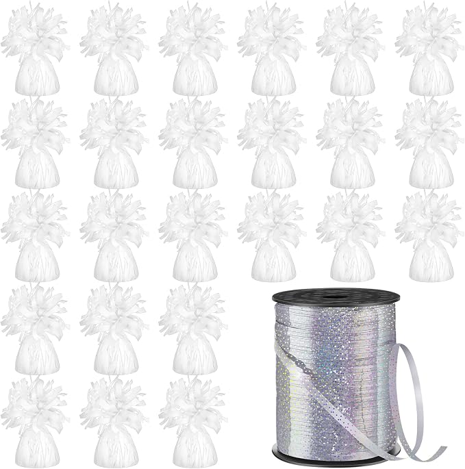Yunsailing 25 Pcs Heavy Metallic Balloon Weights by Yunsailing