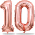 Rose Gold Number 10 Balloons for 10th Birthday Decorations, 40 Inch Rose Gold by Lingqiang