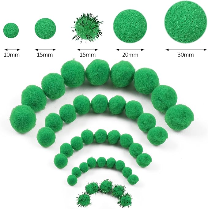 900 PCS Pom Poms, Soft and Fluffy Craft Pom Poms, - Image 2