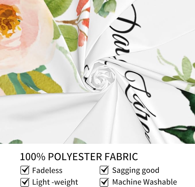 Wedding Backdrop for Reception, Custom Tapestry with Names & Date, Personalized Calligraphy Banner Ceremony, Flowers and Leaves Deisgn, Arch Decor One Size