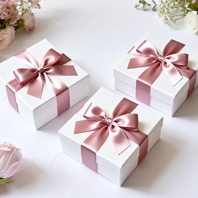 KINGLAKE Dusty Pink Satin Ribbon - Image 5
