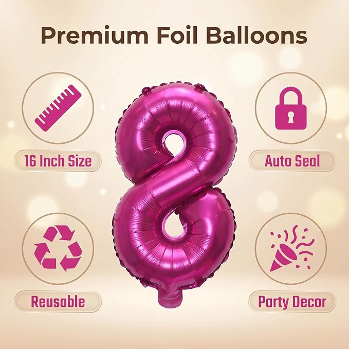 16 Inch Foil Mylar Number Balloons 0-9 - Image 4