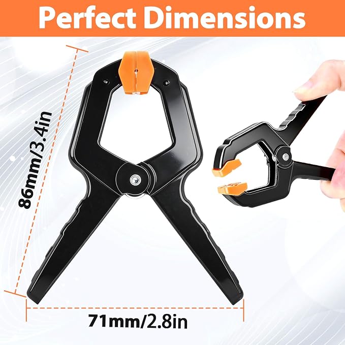 55Pack Spring Clamps Heavy Duty, 3.5inch Plastic Clips Clamps - Image 2