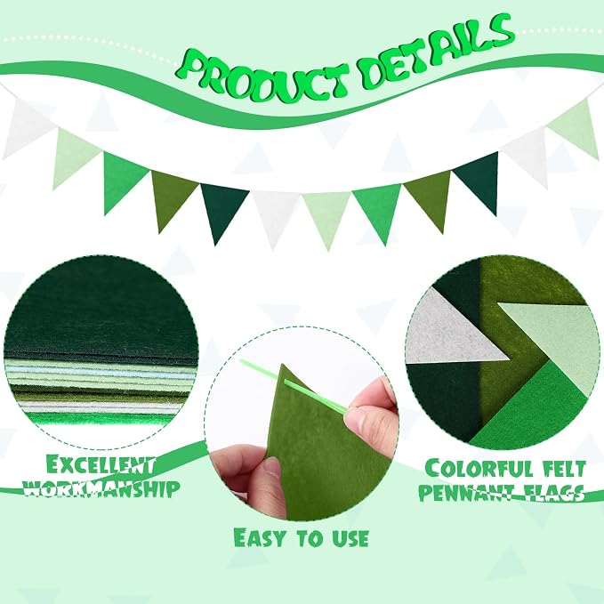 Irenare 9.8 ft Pom Pom Garland for Classroom Felt Rainbow Garland Back to - Image 3