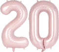 Light Pink Number 20 Balloon, 40 Inch Giant Mylar Number Balloons, Large Foil by AIQINHU
