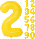 40 Inch Yellow Number 2 Foil Balloon Lemon Yellow Digital 2 Balloon | by YOIOZAIZAI