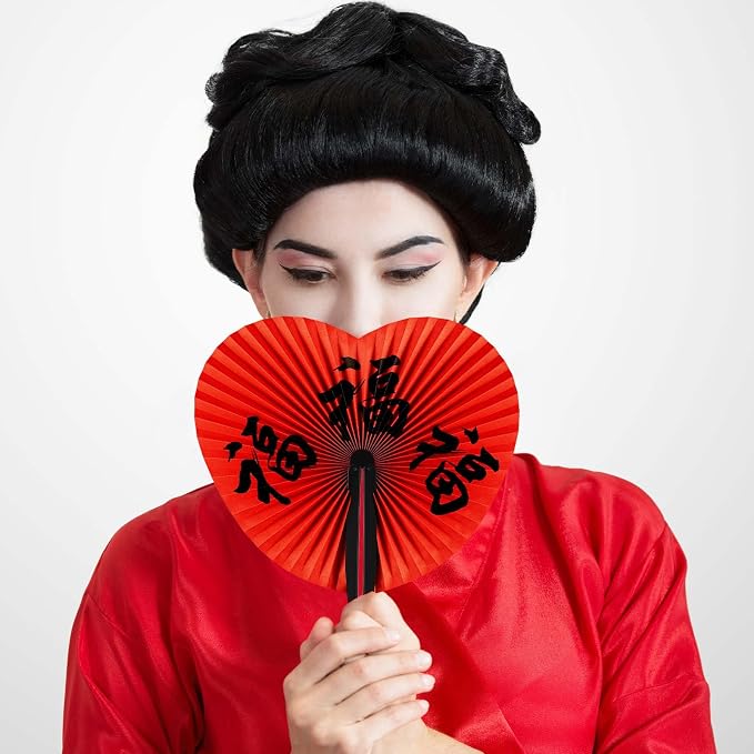 Jetec 20 Pcs Chinese Folding Hand Fans, Oriental Japanese Paper Handheld Fans - Image 7