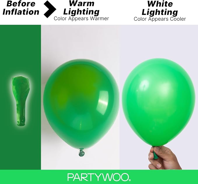 PartyWoo Green Balloons 85pcs Different Sizes of 18 12 10 5 Inch | Balloons - Image 3