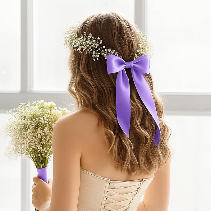 1 1/2In 30Yards Violet Ribbon for Gift Wrapping Birthday Graduate DIY Craft | - Image 8