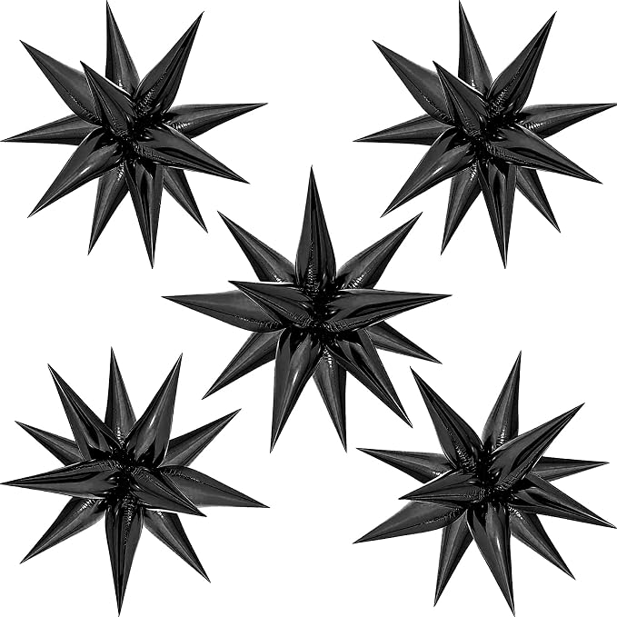 ZAKVOOR 60 Pcs Star Balloons 12 Spike Foil Explosion Party Decoration Balloons by ZAKVOOR
