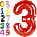 Number Balloons 40 Inch Red 2 Balloon by Argthjy