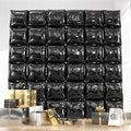 36pcs Black Square Foil Balloons Backdrop Kit by ZizasAry