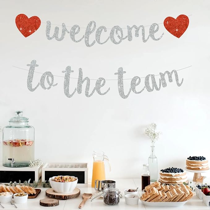 BEISHIDA Welcome to The Team Banner, NO DIY, Office Party Decorations - Image 5