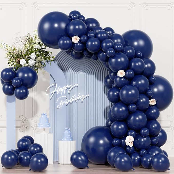 104pcs Navy Blue Balloon Garland Arch Kit Different Sizes 18/12/10/5 Inch | by OWPFJG