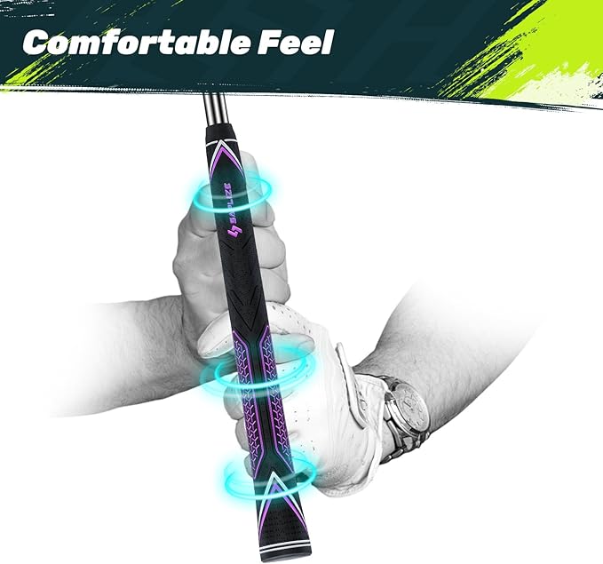 SAPLIZE High-performance Rubber Golf Grips 13 Pack, High Shock Absorption, Non-slip, Choose from 13 Grips with 15 Tapes or Full Regripping Kit, Std/Mid/Jumbo, CC10 Series