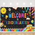 MEHOFOND 7x5ft Welcome to Kindergarten Banner Back to School Kids Classroom by MEHOFOND