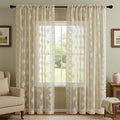 Kotile Beige Floral Lace Curtains by Kotile+Curtains