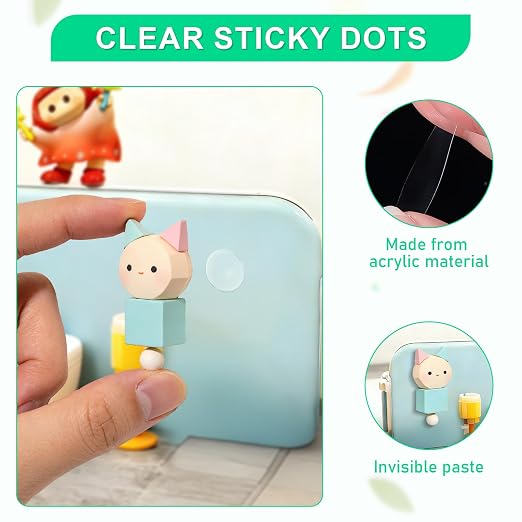 1000pcs 0.39 Inch Double Sided Sticky Dots, Mini Clear Glue Adhesive Dots - Image 3