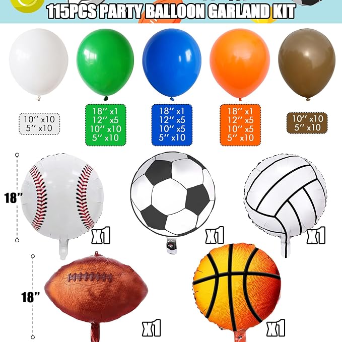 Sports Balloon Arch Garland Kit - Image 2