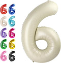 Cream White Number 6 Balloon 40 inch, Birthday Party Balloons Decorations | by Upgesy