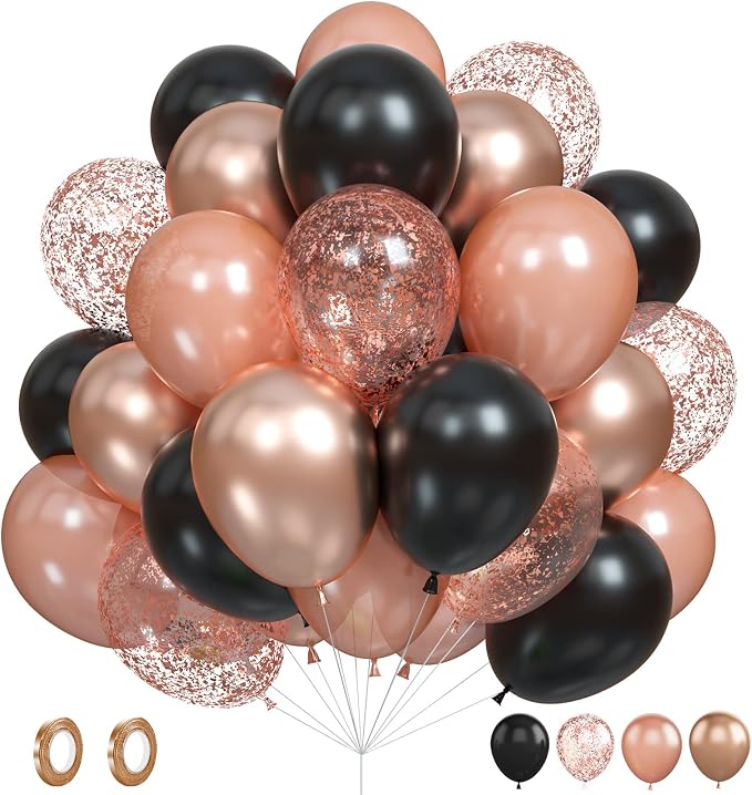 Rose Gold Balloons Set, Baby Shower, Wedding Party Decoration by BIAPIAN