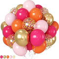 HILAVO Pink and Orange Balloons 12 Inch Pastel Hot Pink Orange Latex Balloon by HILAVO