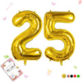 40 Inch Gold 25 Balloon Numbers, 25th Birthday Party Decorations | Large Self by Smlpuame