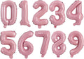 TONIFUL Number Balloon 16 Inch 10 Pcs Pink 0-9 Birthday Number Balloons | Small by TONIFUL