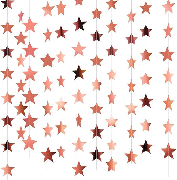 Patelai Glitter Star Garland Banner Decor, 130 Feet Star Hanging Bunting Banner by Patelai