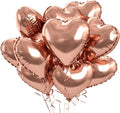 Rose Gold Foil Heart Balloons, Valentines Balloons 18inch Foil Balloons by BIAPIAN