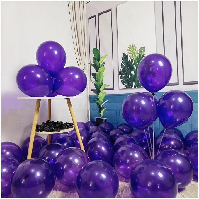 300 Pack Dark Purple Balloons 12 inch Dark Purple Latex Party Balloon Bulk by ZWZLIULIAN