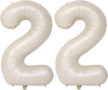 40 In Cream white Number Balloons Helium Foil Mylar Balloon Digital 22 | by Exquisitehighqualitypartydecorationstomeetyoureveryneed%EF%BC%81