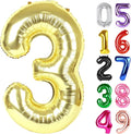 Light Gold Number 3 Balloon 40 Inch, 3rd Birthday Decorations Men Women | Foil by IWERP