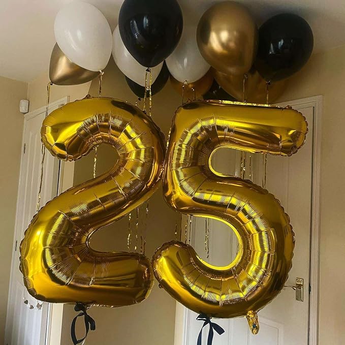 Gold 22 Number Balloons, 40 Inch Giant Number 22 Balloons Foil Mylar Helium - Image 6