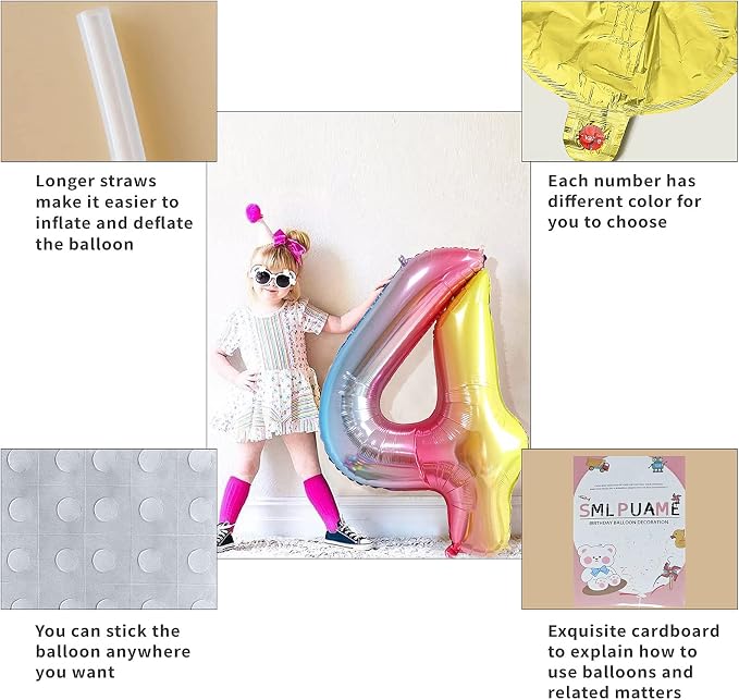 40 inch Number Balloon 0-9 Red Large Number 13 Balloons, Digital Balloons - Image 5