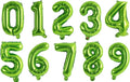 TONIFUL 16 Inch 10 Pcs Light Green 0-9 Birthday Number Balloons | Small Custom by TONIFUL
