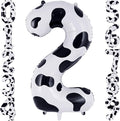 Cow Print Number 2 Balloon, Large 40 Inch Cow Number Birthday Balloons by AIQINHU